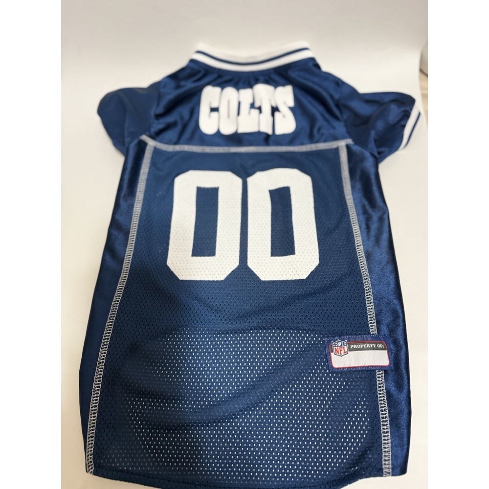 NFL Indianapolis Colts Dog Jersey Size Large Blue Pet Football Shirt Licensed